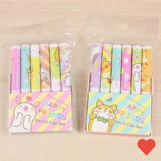 연필 해피 캡 세트 연필심, 해피프렌즈 연필캡세트