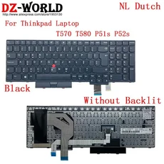레노버 씽크패드 T570 P51S 노트북 키보드 LAS UK CH SWS PT SI FR NL Azerty, 15 NL Dutch