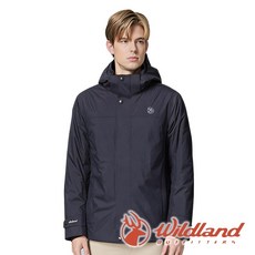 wildland 荒野 男 Polartec 中空輕量極暖防水可拆帽外套 暮霧藍 0B32906