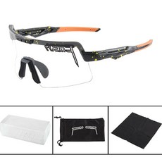 FIXEROS Photochromic Cycling 선글라스 야외 스포츠 고글 자전거 타기 안경 남성 여성 UV400 안경 상자 포함, 2월 1일