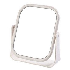 KOUJI 叩吉好物 小麥簡約桌面化妝鏡 簡約風格 角度可調 清新自然, 小麥鏡方形