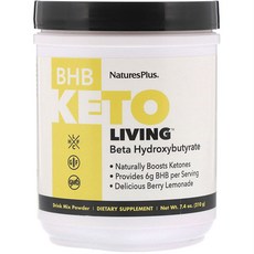 Natures Plus 生酮飲料粉 莓果檸檬味, 1罐, 210g