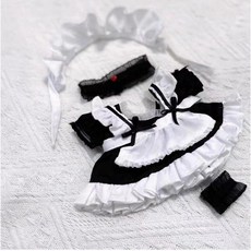 메이드인형옷 20cm 인형 옷 봉제인형 메이드 아이돌인형, 20cm 아기 옷(인형제외), 메이드 스커트 5피스 세트