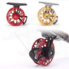 플라이낚시릴 초경량 릴 메탈프레임 루어낚시 플라이릴ghi153, MMS_플라이낚시릴 HE50골드, HE50골드