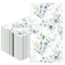 세이지 그린 종이 냅킨 세이지 그린 게스트 냅킨 일회용 2겹 장식 단색 핸드 타월 디너 냅킨 브라이덜 샤워 베이비 샤워 웨딩 생일 디너 파티 용품 100팩, 세이지 그린 냅킨