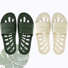 1+1 허니스 국산 항균 미끄럼방지 발등낮은 욕실화, 1개, 그린+아이보리