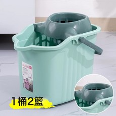 家用手動擠水桶手壓地拖桶拖地拖把桶塑料旋轉擰水單桶老式墩布桶, 1個