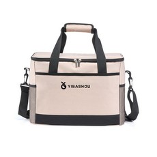 加厚30L超大容量保冷袋 保溫袋 保冰袋 防水保溫袋 大保冷袋 防水保冷袋, 1個, 【米黃色-19L】加厚鋁箔+防潑水, 米黃