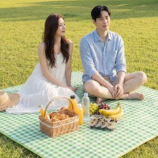 메이스 두꺼운 방수 돗자리 2M*2M, 피크닉 그린