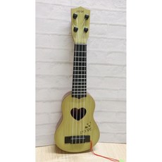 台灣發貨 兒童烏克麗麗玩具 尤克麗麗 可彈奏 兒童禮物 音樂玩具 贈送撥片, 小號（38cm）白樺木色, 1個