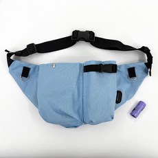 跨境貓包便攜外出寵物包 雙肩便捷出行托特透氣尼龍揹包貓包 狗包, 1個, 戶外訓狗腰包(晴空藍)送垃圾袋1條