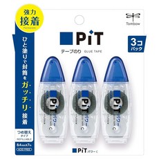 톰보연필 테이프 풀 강력 점착 PiT 파워 C 본체 3개 리필 타입 8.4mm×7m HPA325 PNCP×3
