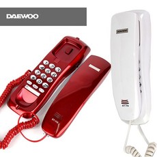 코러스 벽걸이 탁상용 겸용 유선전화기 110, 레드