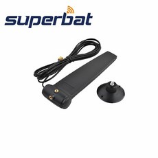 Superbat 9dbi 2.4GHz 지향성 WiFi 안테나 부스터 무선 RP-SMA 수 커넥터(WLAN용 3M 연장 케이블 공중용), 한개옵션0