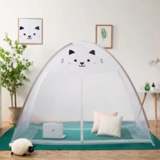 자자데코 원터치 모기장+보관가방, 냥이