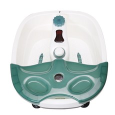 新款電動按摩加熱足浴盆 氣泡恆溫足浴桶, 綠色, 中國式插頭