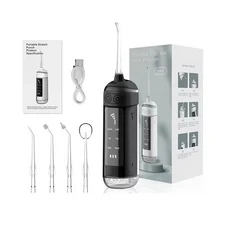 Wasser Munds pülung Zahns chuppen 6 모델 40-140psi wiederauf ladbarer ipx7 reini, 01 black