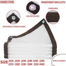 두꺼운 플라스틱 PE 필름 투명 방수 천 발코니 타프 커버 가정 다육 식물 보온 0.1mm