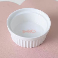 寵物碗 懸掛式喝水碗 陶瓷固定狗盆 幼犬幼貓碗, 1個, R粉色魚骨圖案