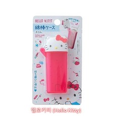 키티 면봉케이스 면봉통 휴대용 치실케이스 여행용, 1개, 1개