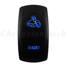 12V 20A 파란색 Led 자동차 보트 로커 스위치 ON OFF (ON) OFF ON OFF ON (ON) OFF ON (ON) OFF (ON) 방수 IP68, RADIO, 1개