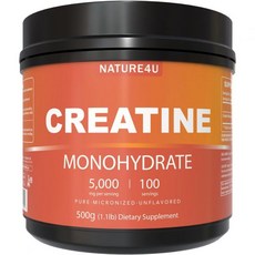 Micronized Creatine Monohydrate Powder 500G 5000mg Per Serving (5g) Pure Creatine Supplement for, Micronized Creatine Monohydrat, 1개