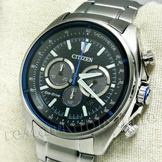CITIZEN 光動能三眼計時運動風男錶