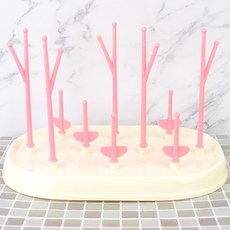 다용도 플라스틱 병 건조대 젖병 보틀 주방용품 거치대 젖병건조 보틀건조+실버 메탈 구슬줄 8cm 사은품