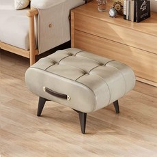 리틀보트 보들보들한 원목 인테리어 스툴, 1개, 연그레이