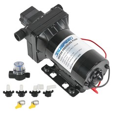 DICMIC 5.0GPM 12V DC 55 PSI 레볼루션 워터 펌프 압력 스위치 포함 캠핑카 RV 샤워 어와 호환 가능, 5.0-12V-55, 1개