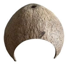 PJ小舖 爬蟲躲避屋 躲藏窩 守宮 椰子殼 陸龜烏龜爬蟲爬寵蜘蛛蜥蜴兩棲角蛙天然椰殼椰洞穴造景, 棕色, 1個