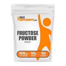 BulkSupplements 과당 분말 베이킹용 설탕 대체물, 100g, 1개