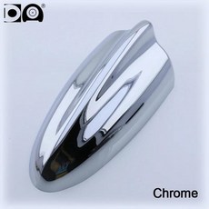 슈퍼 상어 지느러미 안테나 자동 라디오 수신 공중 좌석 적합, 4. Chrome