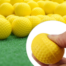 말랑한 연습용 스펀지 골프공 골프연습공, 쿠팡 노랑, 노랑/FREE
