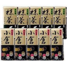 양갱 이무라야 미니 58g 10개입 세트 모음 한 입 크기 연 오쿠라 말차, 오구라×5 말차×5