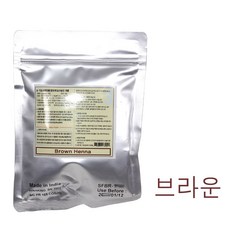 은색봉투포장~ 색상[브라운] 플로라 실크 헤나 파우더 염색약 100g, 1개