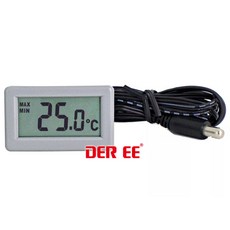 【大林電子】DER EE 得益 迷你型溫度計 附測棒 DE-20W, 1個