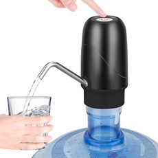 子路大桶裝水抽水器電動壓水器飲水機水泵自動礦泉水吸水上出水器, 黑色基礎款+可拆卸不銹鋼管, 1個