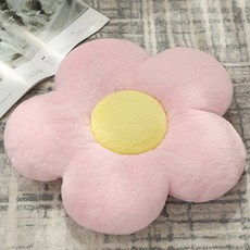 花朵坐墊 太陽花抱枕 辦公室靠墊 學生椅子屁墊, 花朵淺粉色, 1個