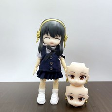 間諜家家酒 ob11 可動人偶 娃娃 套裝, 1個, 約爾 娃頭+3臉+身體+鞋襪+英藍裙