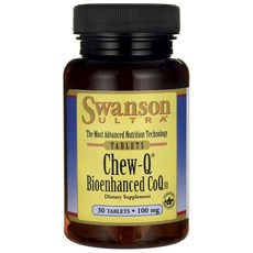 SWANSON 斯旺森 Ultra Chew-Q BioEnhanced CoQ10 100 毫克片劑, 30顆, 1罐