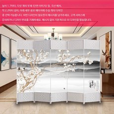 접이식 원목 파티션 이동식 공간분리 가벽 실내장식 거실 인테리어 소품, 5패널 높이1.7m 너비0.5m 단면
