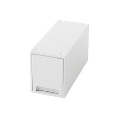 wizhome 可堆疊式窄版縫隙收納櫃 1層, 白色