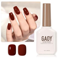 GAOY Jelly Nude 젤 매니큐어 16ml 시어 네오디뮴 젤 폴리쉬 네일 아트 DIY용 UV 라이트 큐어 색상 1078, 크림슨 레드