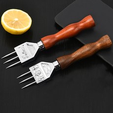 릴스베이 칵테일 양주 위스키 얼음 조각칼 삼지창 아이스픽 아이스카핑 우드 착빙칼 바텐더 잇템, 1개, 레드우드