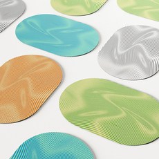 누에브 자연을담은 빨아쓰는 규조토 발매트 S+L 2종세트, 1개, 토스카나그린