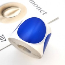 대형 컬러 원형 5cm 롤스티커 파랑 500매 1롤, 1개, 1개입