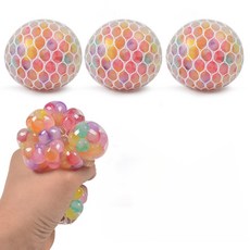 개구리알 말랑이 워터비즈 포도송이 스트레스 해소 볼 촉감놀이 장난감, 3개