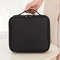 여행용 메이크업 화장품 파우치 가방, 블랙, 26x23x10, 1개, 블랙 26x23x10