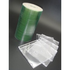 【台灣製造】50組 數位影像 8CM 可印式 CD-R 24X 小光碟 8CM透明CD殼/小光碟盒, 1個